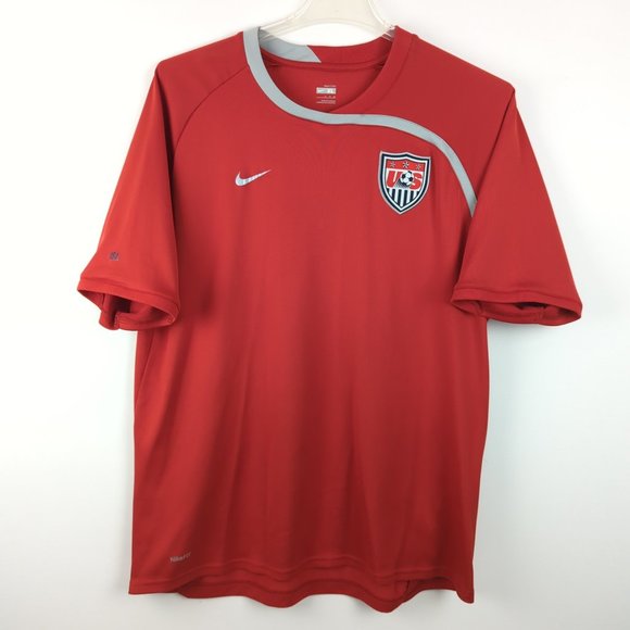 Red US Soccer Nation Team Dri-Fit training jersey - USMNT -  XL - Picture 1 of 10